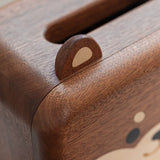 Shiba Inu Ebony Wood Tissue Box