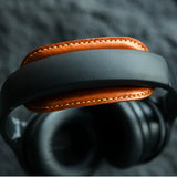 Vintage Hand-Stitched Leather Headphone Stand