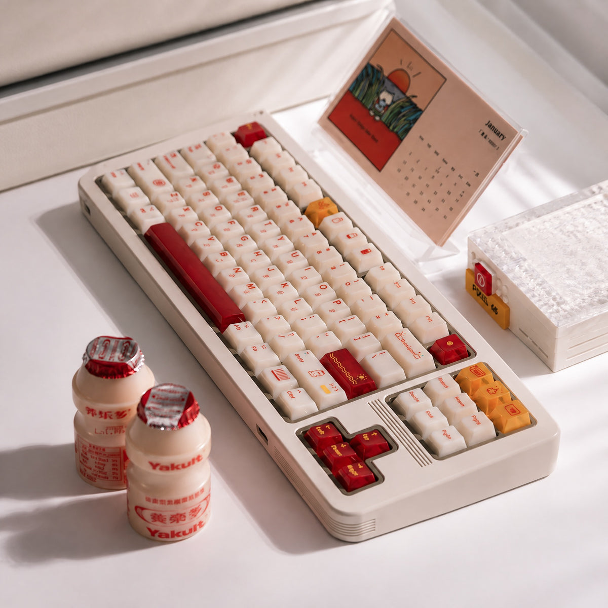 KEYMOJI Cheers! Yakult Theme PC Keycap Set