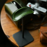 Vintage Hand-Stitched Leather Headphone Stand