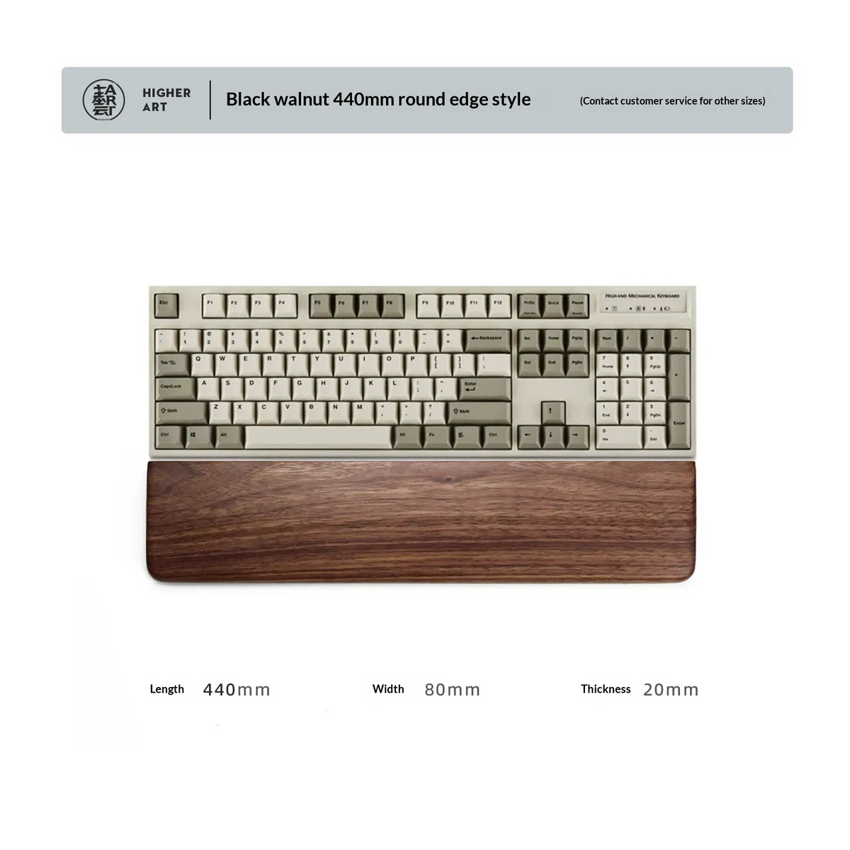 Black Walnut Keyboard Wrist Rest