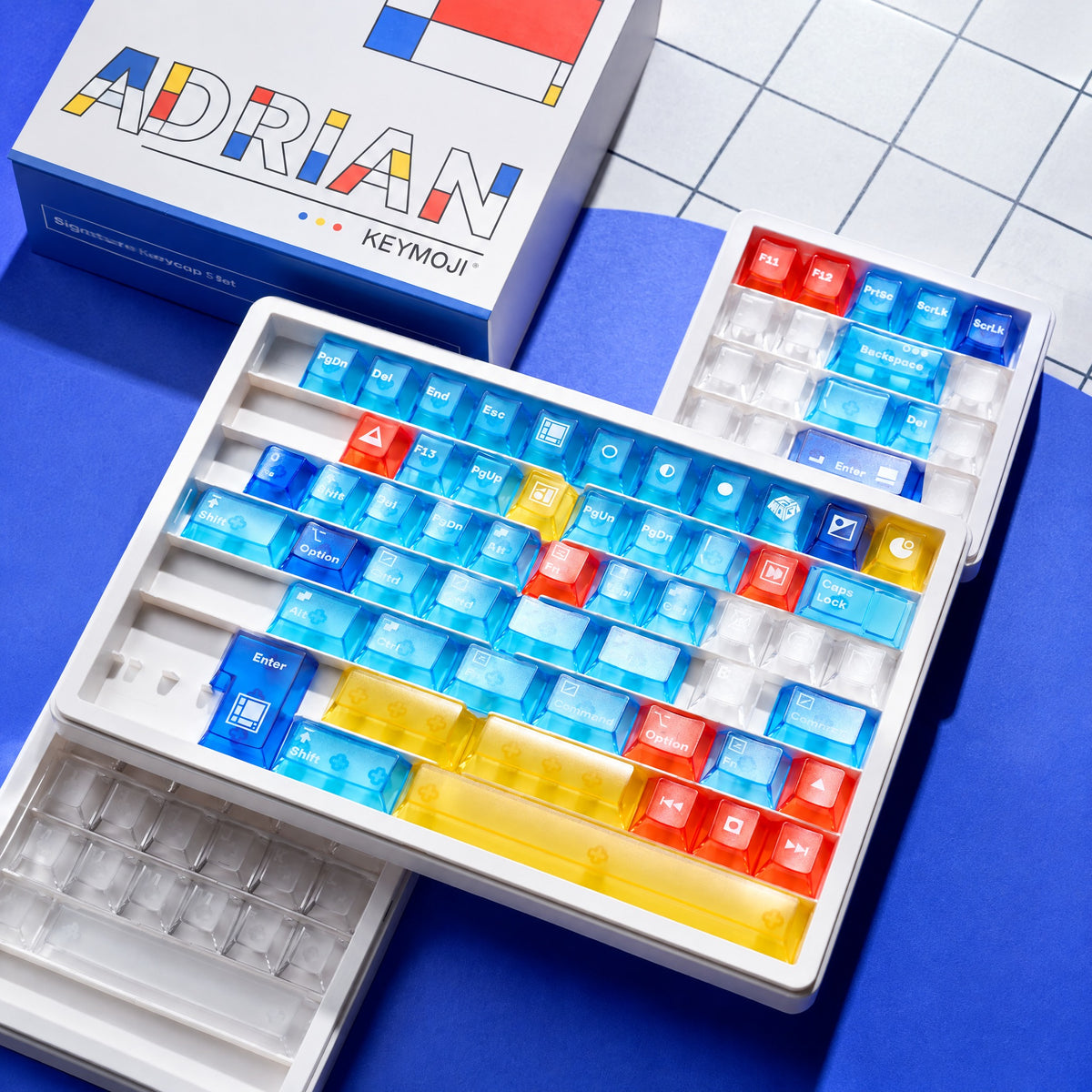 KEYMOJI Mondrian Geometric PC Keycap Set