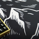 Alpine Sunrise Mountain Desk Pad