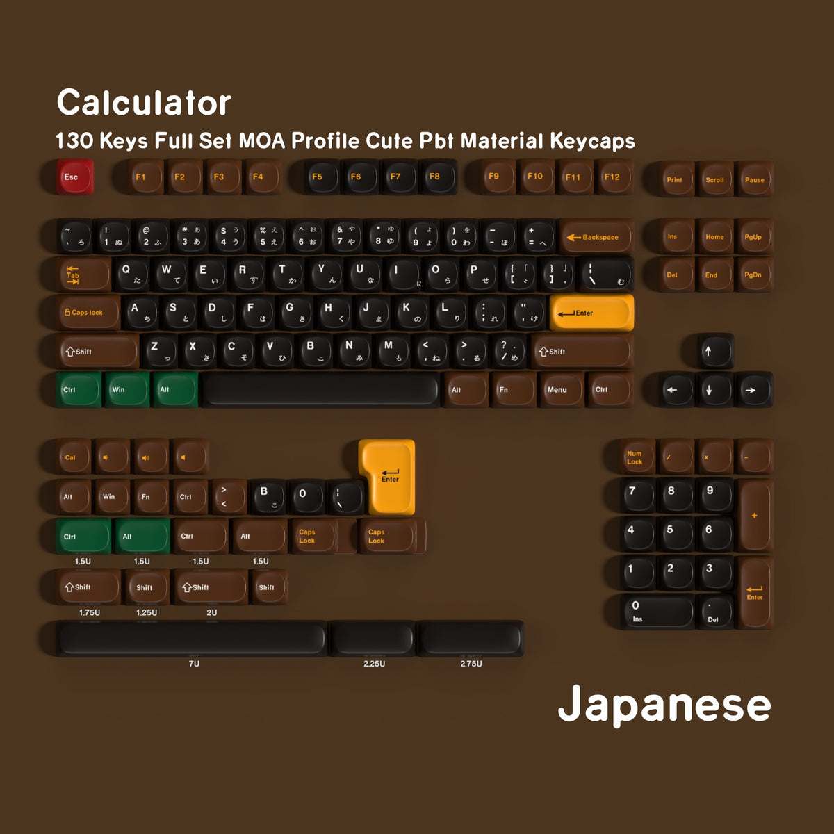 Calculator MOA PBT Keycap Set