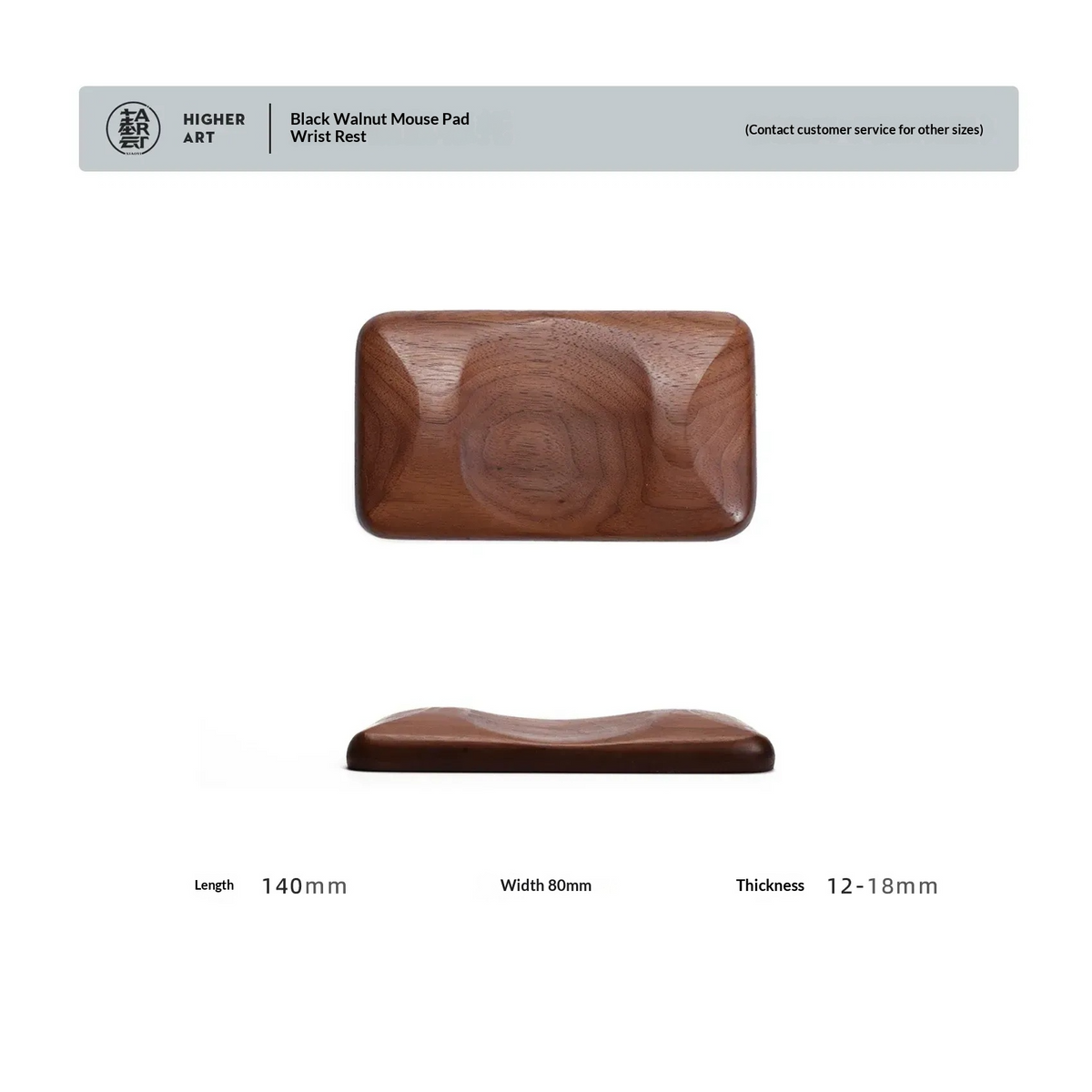 Black Walnut Keyboard Wrist Rest