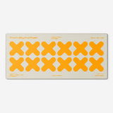 X-Grid 12 Marigold on Cream Desk Pad