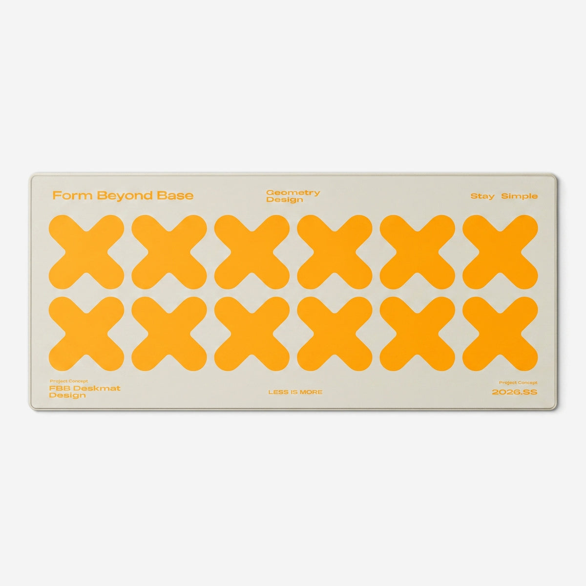 X-Grid 12 Marigold on Cream Desk Pad
