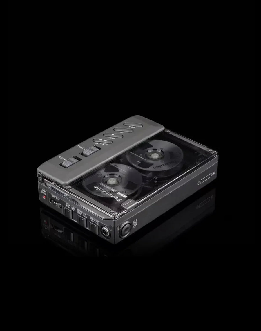 Let the clear front window put the cassette on display, like an exhibit case.