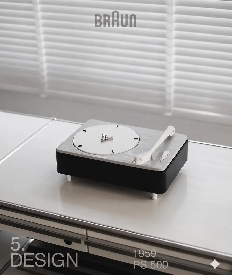 Place the 1959 Braun PC 3-SV against neutral blinds for a quiet, gallery-like statement.