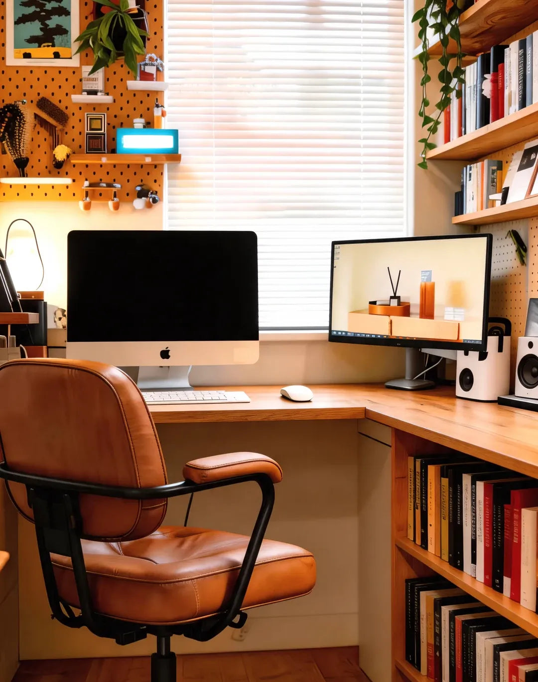 A Small Corner Desk Setup That Makes the Most of a Tiny Room