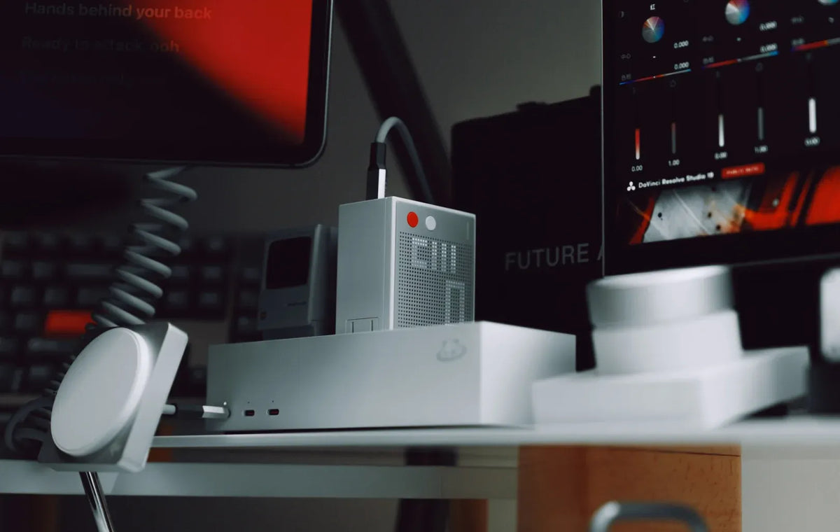 A Photographer's White and Red Desk Setup: A Minimalist Tour