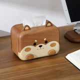 Shiba Inu Ebony Wood Tissue Box