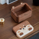 Shiba Inu Ebony Wood Tissue Box
