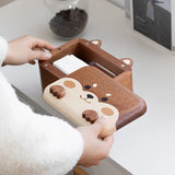 Shiba Inu Ebony Wood Tissue Box