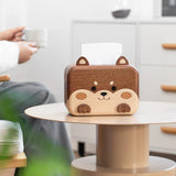 Shiba Inu Ebony Wood Tissue Box