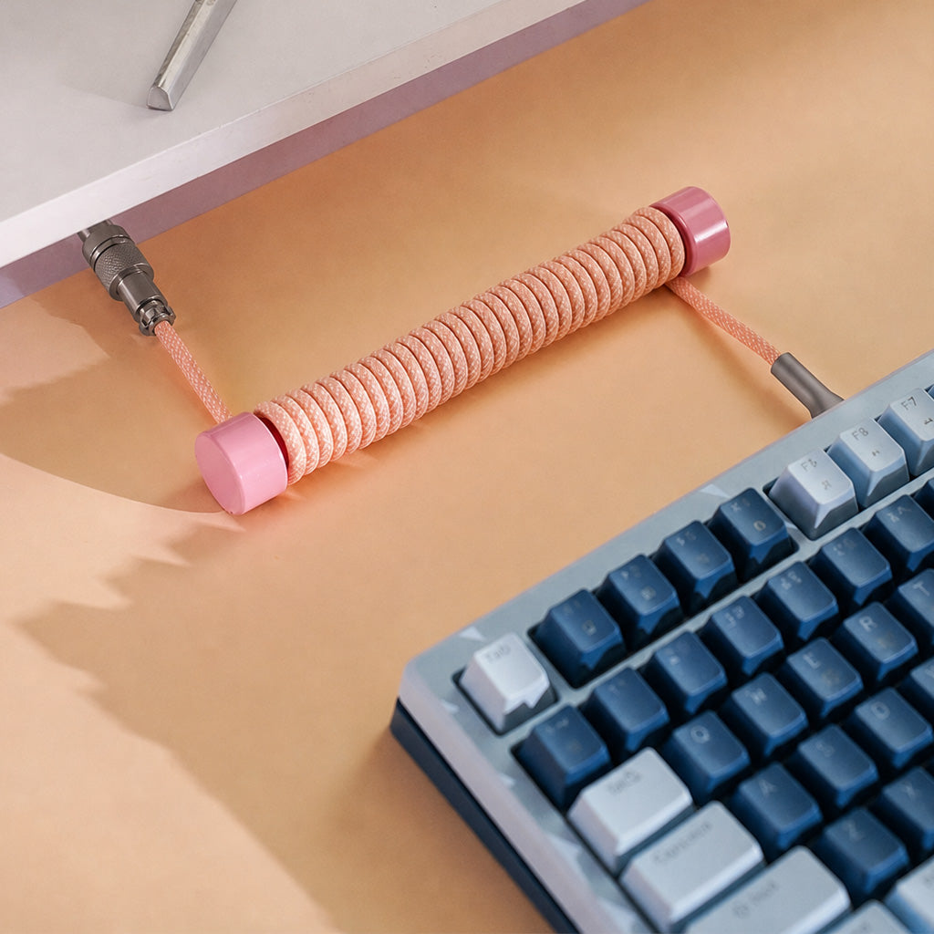 Macaron Coiled Aviator Keyboard Cable