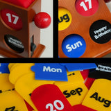 Easygood Bauhaus Retro Wooden Perpetual Calendar