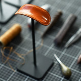 Vintage Hand-Stitched Leather Headphone Stand