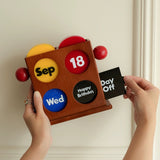 Easygood Bauhaus Retro Wooden Perpetual Calendar