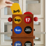 Easygood Bauhaus Retro Wooden Perpetual Calendar