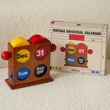 Easygood Bauhaus Retro Wooden Perpetual Calendar