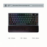 Zitan Ebony Hardwood Wrist Rest