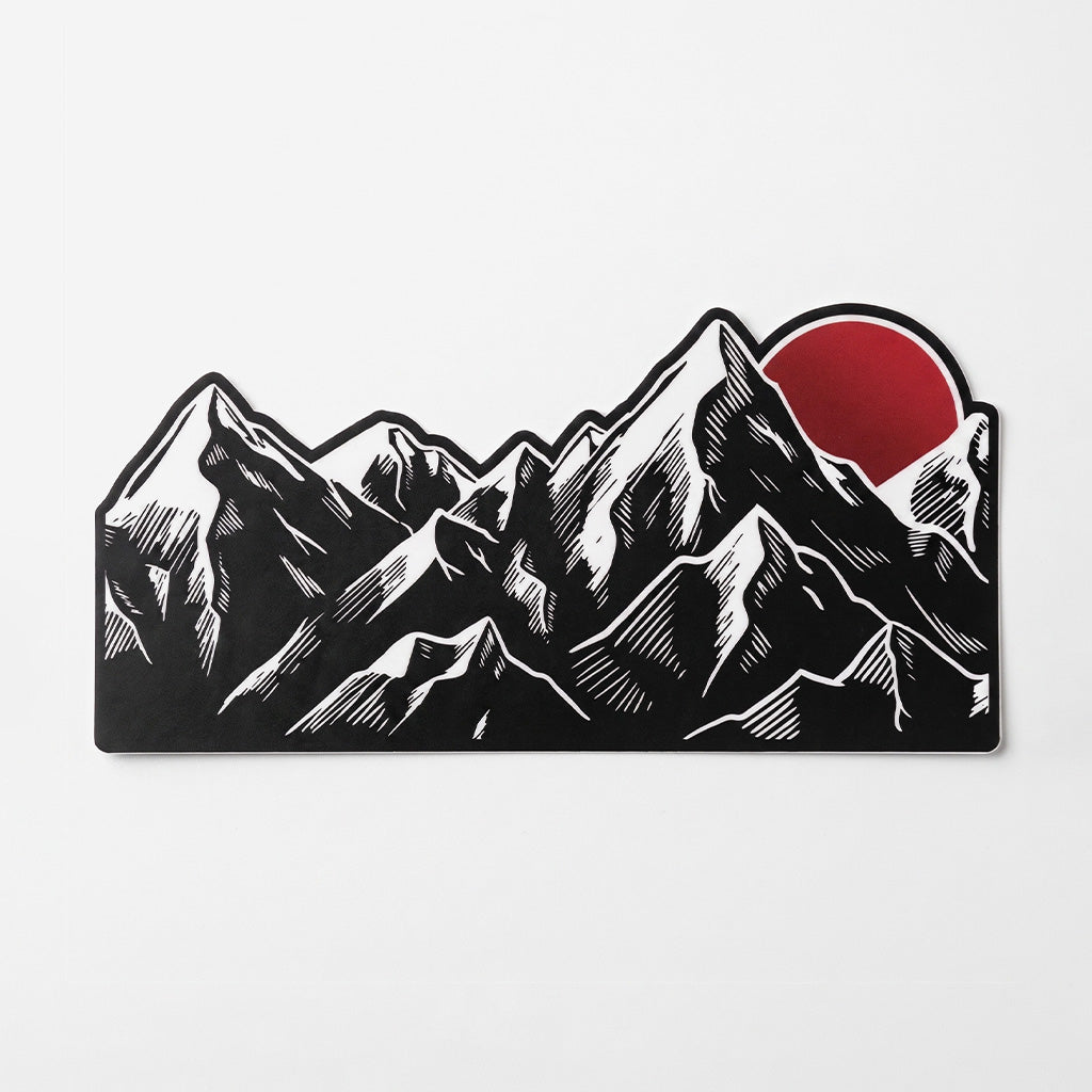 Alpine Sunrise Mountain Desk Pad