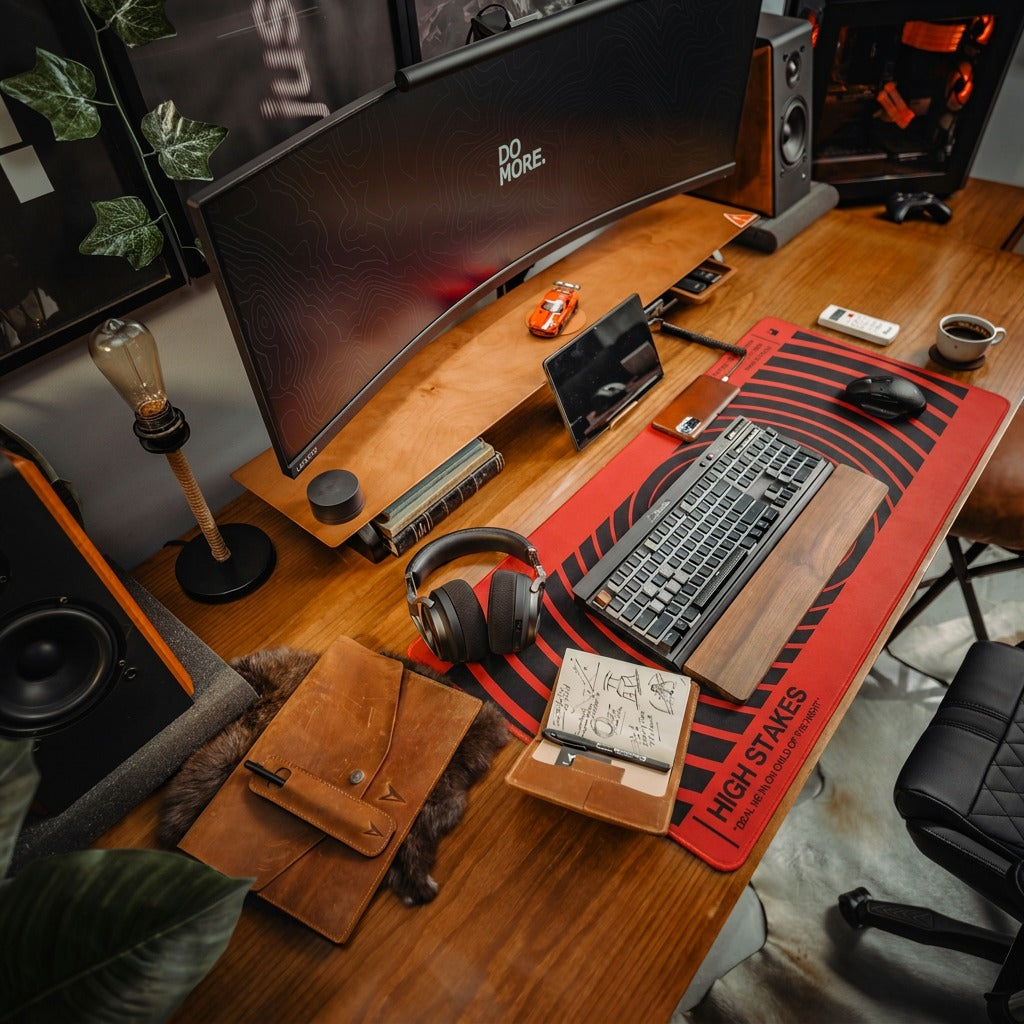 Red Skull Retro Cassette Deskpad