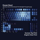 Ocean Heart PBT Keycap Set