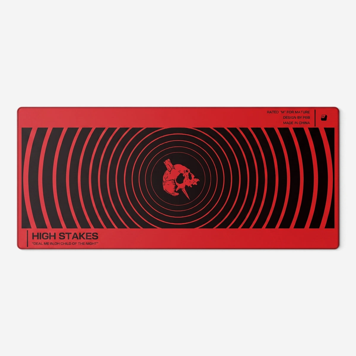 Red Skull Retro Cassette Deskpad
