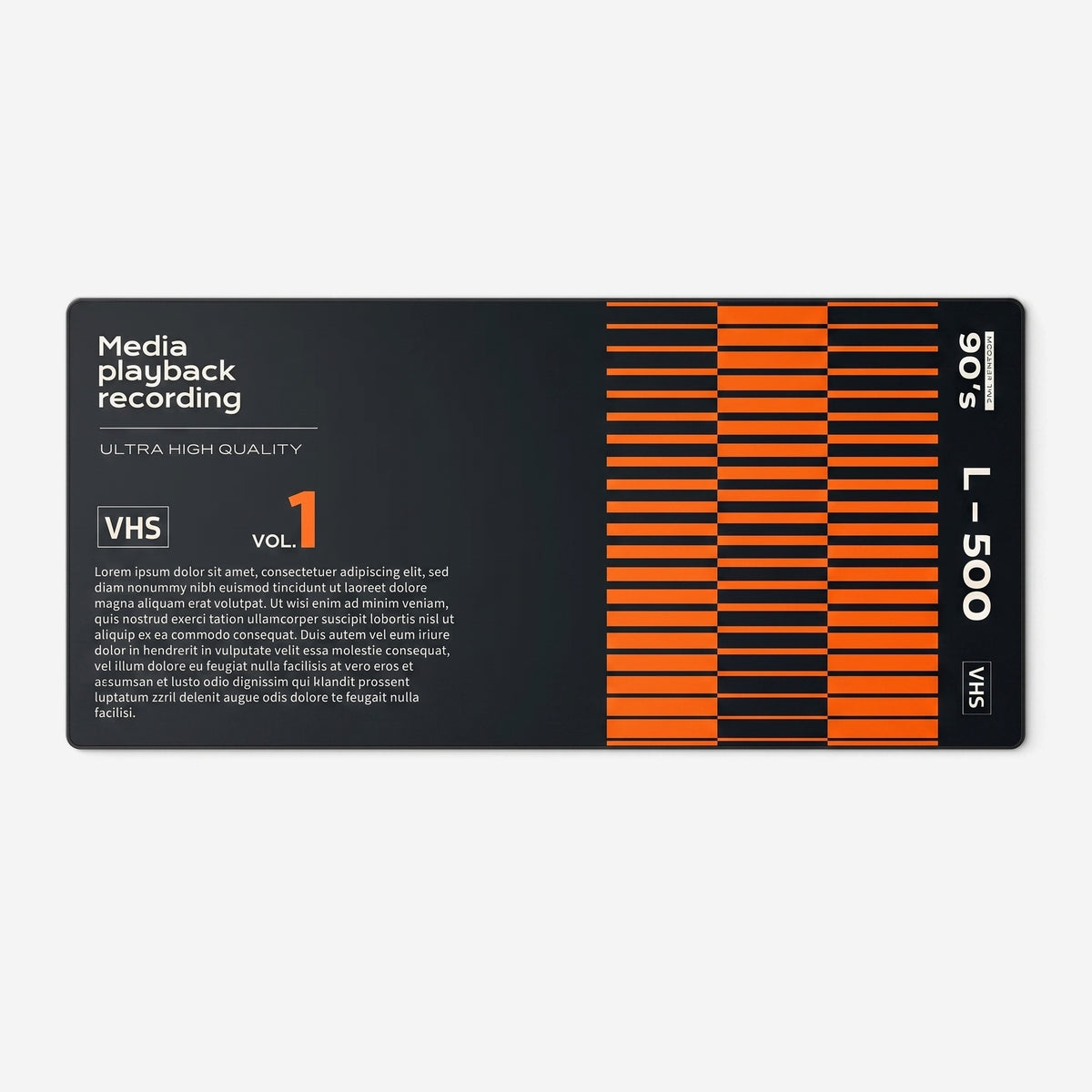Media Playback Recording Retro Cassette Deskpad
