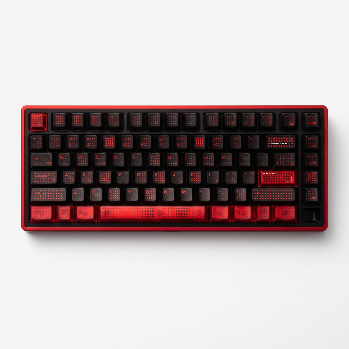 Polka Dot Frosted Translucent PC Keycap Set