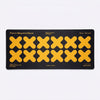 X-Grid 12 Marigold on Onyx Desk Pad