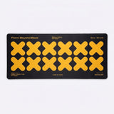 X-Grid 12 Marigold on Onyx Desk Pad