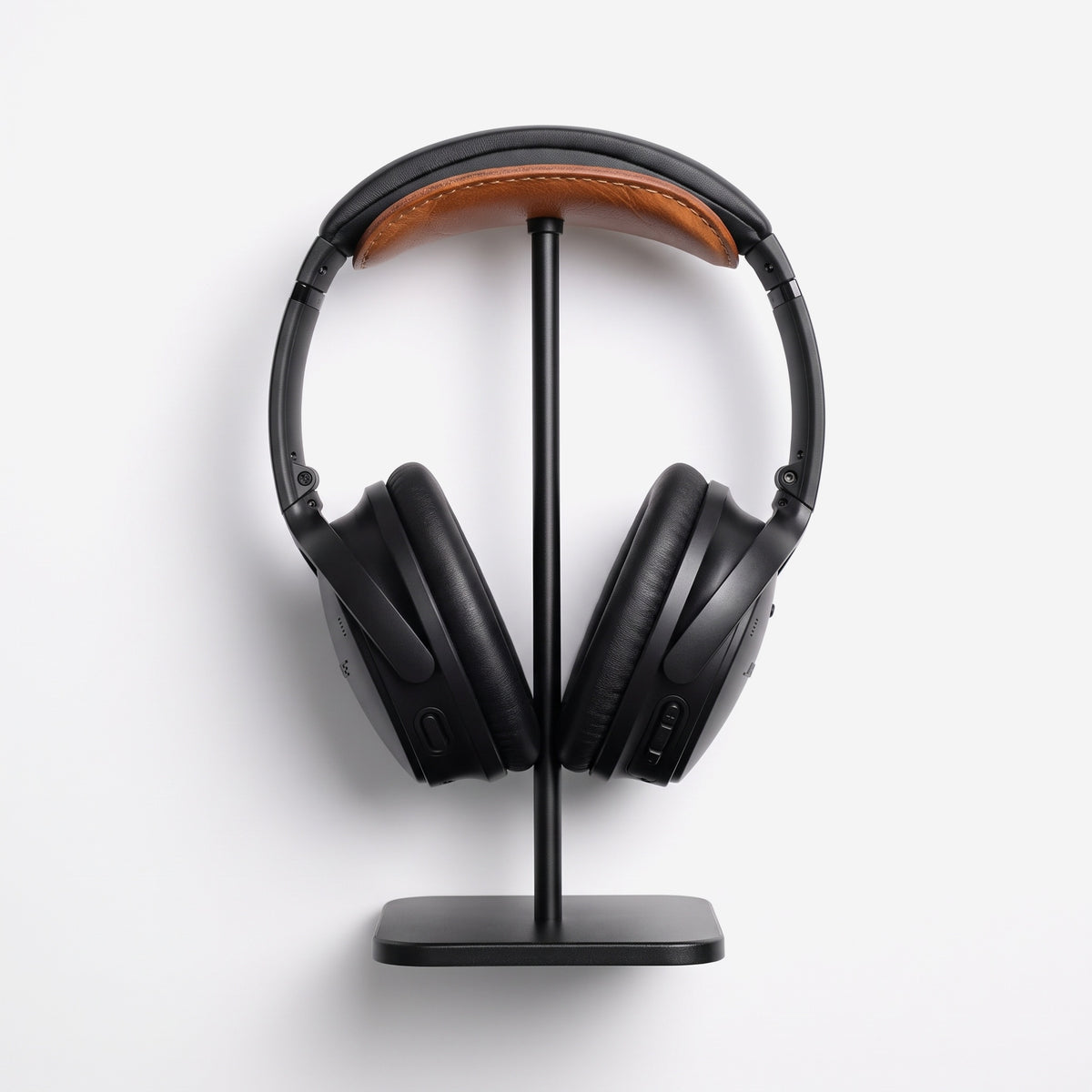 Vintage Hand-Stitched Leather Headphone Stand