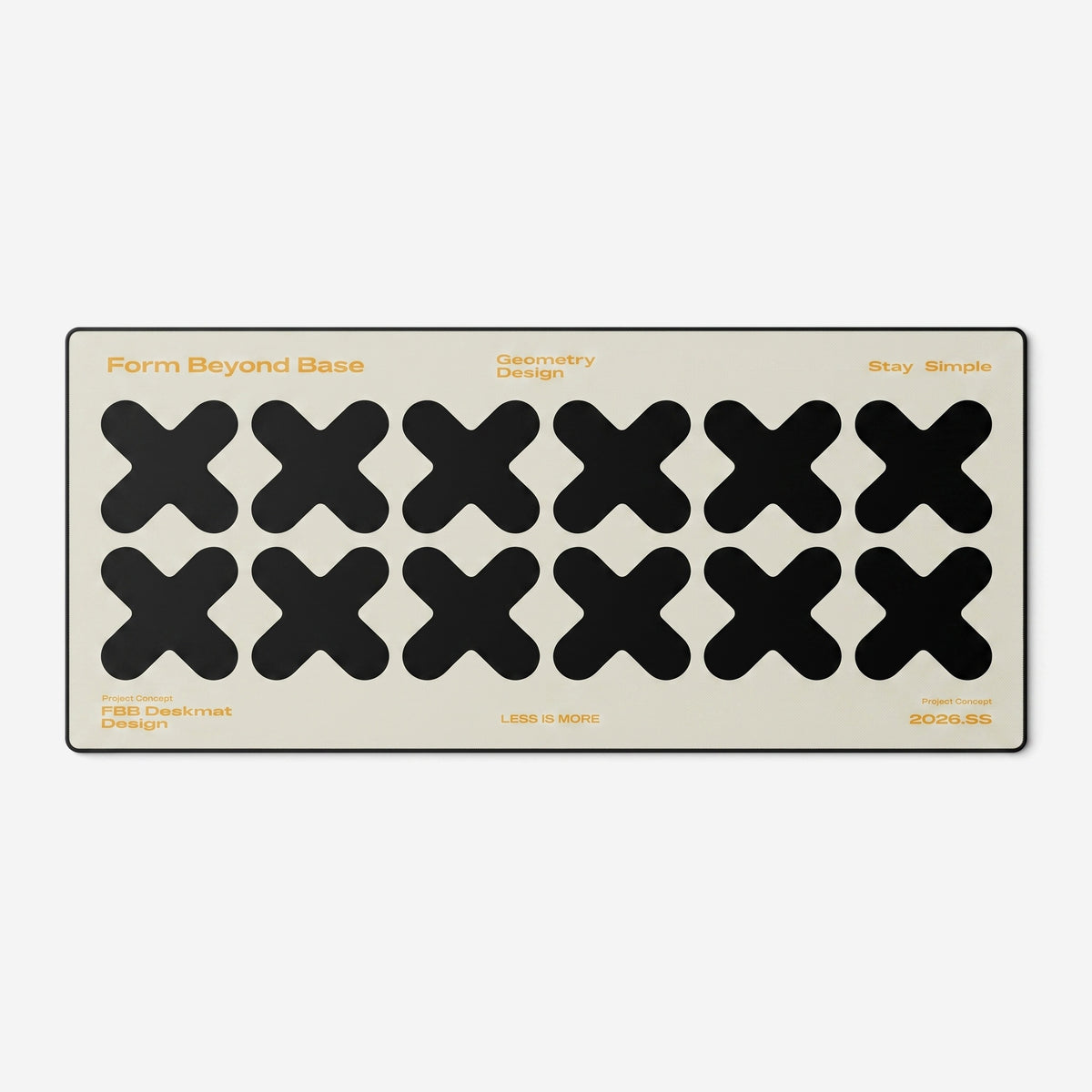 X-Grid 12 Ink on Cream Desk Pad